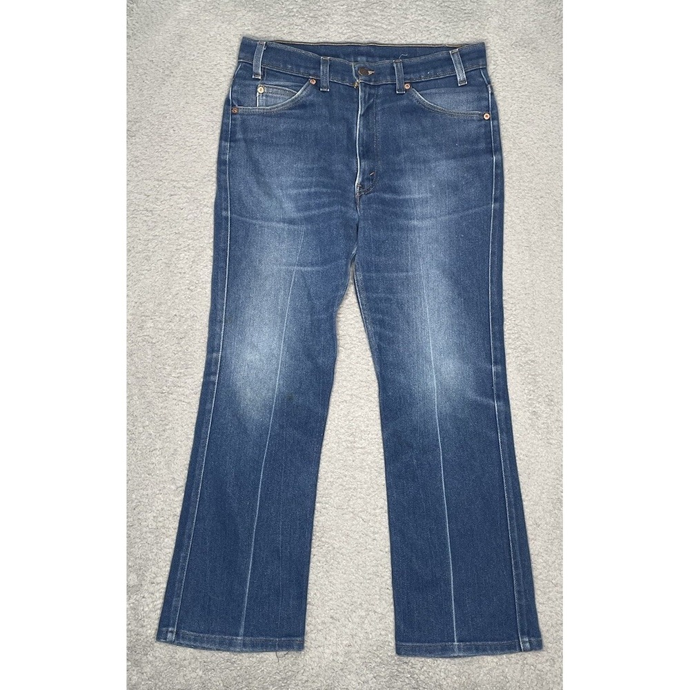 Vintage Levis Jeans Mens 34x30 Straight Leg Blue Denim Orange Tab Made In USA